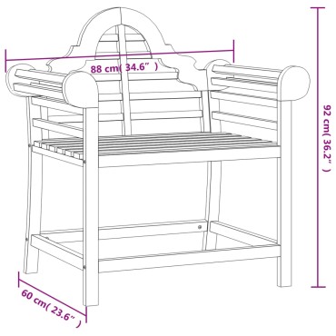 vidaXL Καρέκλα Κήπου 88x60x92cm από Μασίφ Ξύλο Teak 1 τεμ.