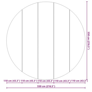 vidaXL Υπόστρωμα Πισίνας Ανοιχτό Γκρι Ø550 εκ. Πολυεστερικό Γεωύφασμα