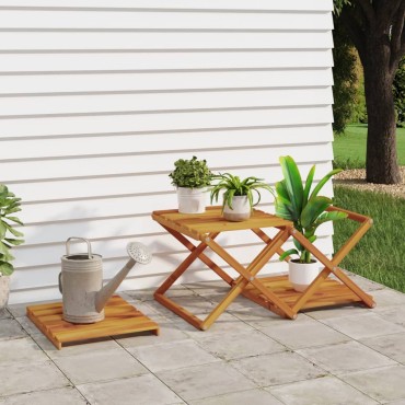 vidaXL Ραφιέρα με 3 Επίπεδα Καφέ 43x31x63cm από Μασίφ Ξύλο Ακακίας 1 τεμ.