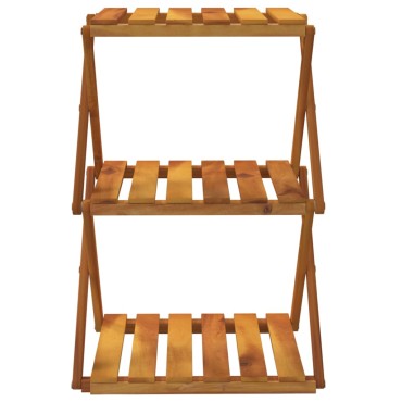 vidaXL Ραφιέρα με 3 Επίπεδα Καφέ 43x31x63cm από Μασίφ Ξύλο Ακακίας 1 τεμ.