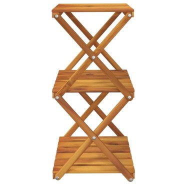 vidaXL Ραφιέρα με 3 Επίπεδα Καφέ 43x31x63cm από Μασίφ Ξύλο Ακακίας 1 τεμ.