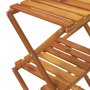 vidaXL Ραφιέρα με 3 Επίπεδα Καφέ 43x31x63cm από Μασίφ Ξύλο Ακακίας 1 τεμ.