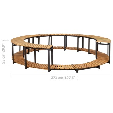 vidaXL Πλαίσιο Σπα / Υδρομασάζ 273 x 53 εκ. από Μασίφ Ξύλο Ακακίας