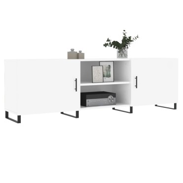 vidaXL Έπιπλο Τηλεόρασης Γυαλ. Λευκό150x30x50cm Επεξεργασμένο Ξύλο