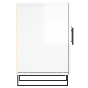 vidaXL Έπιπλο Τηλεόρασης Γυαλ. Λευκό150x30x50cm Επεξεργασμένο Ξύλο