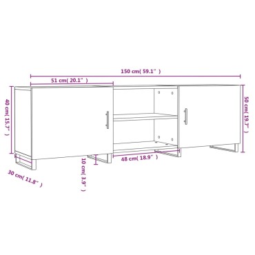 vidaXL Έπιπλο Τηλεόρασης Sonoma Δρυς 150x30x50cm Επεξεργασμένο Ξύλο