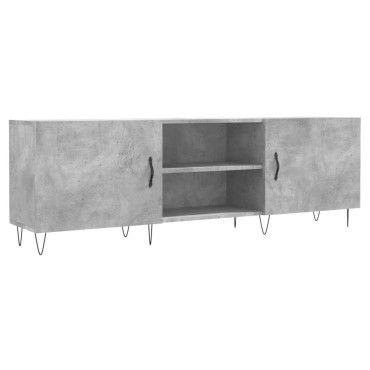 vidaXL Έπιπλο Τηλεόρασης Γκρι Σκυροδέματος 150x30x50cm Επεξ. Ξύλο