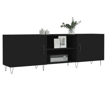 vidaXL Έπιπλο Τηλεόρασης Μαύρο 150x30x50cm Επεξεργασμένο Ξύλο