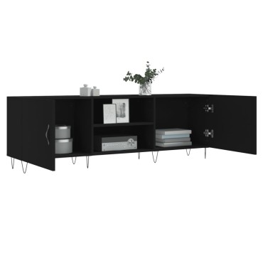 vidaXL Έπιπλο Τηλεόρασης Μαύρο 150x30x50cm Επεξεργασμένο Ξύλο