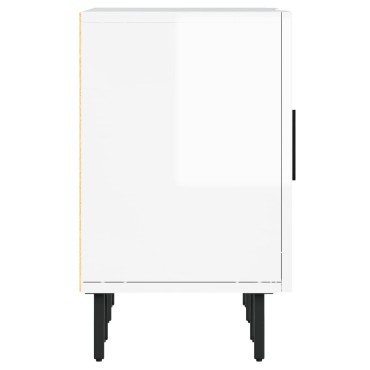 vidaXL Έπιπλο Τηλεόρασης Γυαλ. Λευκό150x30x50cm Επεξεργασμένο Ξύλο