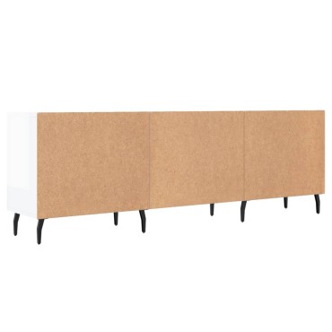 vidaXL Έπιπλο Τηλεόρασης Γυαλ. Λευκό150x30x50cm Επεξεργασμένο Ξύλο