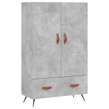 vidaXL Ντουλάπα Γκρι Σκυροδέματος 69,5x31x115cm Επεξεργ. Ξύλο 1 τεμ.