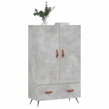 vidaXL Ντουλάπα Γκρι Σκυροδέματος 69,5x31x115cm Επεξεργ. Ξύλο 1 τεμ.