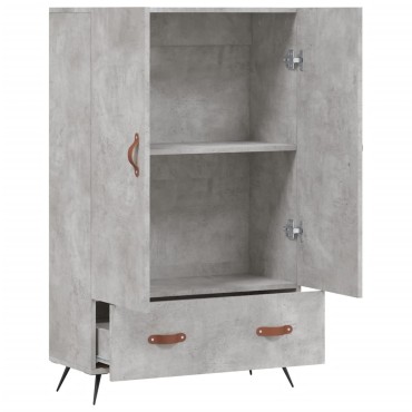 vidaXL Ντουλάπα Γκρι Σκυροδέματος 69,5x31x115cm Επεξεργ. Ξύλο 1 τεμ.
