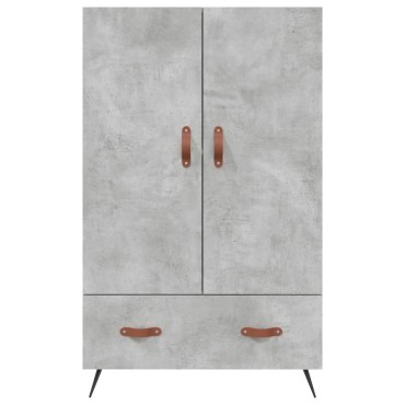vidaXL Ντουλάπα Γκρι Σκυροδέματος 69,5x31x115cm Επεξεργ. Ξύλο 1 τεμ.
