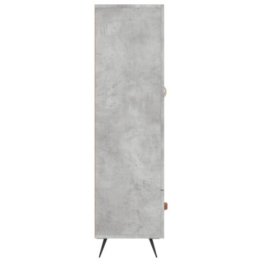 vidaXL Ντουλάπα Γκρι Σκυροδέματος 69,5x31x115cm Επεξεργ. Ξύλο 1 τεμ.
