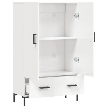 vidaXL Ντουλάπα Γυαλ. Λευκό 69,5x31x115cm από Επεξεργασμένο Ξύλο 1 τεμ.