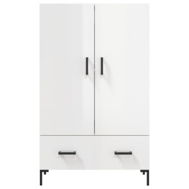 vidaXL Ντουλάπα Γυαλ. Λευκό 69,5x31x115cm από Επεξεργασμένο Ξύλο 1 τεμ.