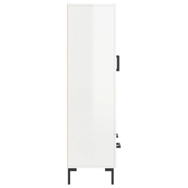 vidaXL Ντουλάπα Γυαλ. Λευκό 69,5x31x115cm από Επεξεργασμένο Ξύλο 1 τεμ.