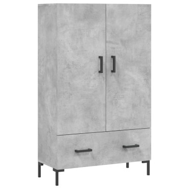 vidaXL Ντουλάπα Γκρι Σκυροδέματος 69,5x31x115cm Επεξεργ. Ξύλο 1 τεμ.