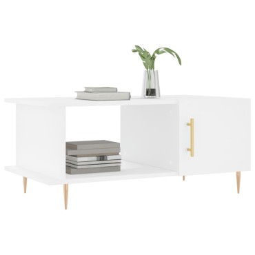 vidaXL Τραπεζάκι Σαλονιού Λευκό 90x50x40cm Επεξεργασμένο Ξύλο 1 τεμ.