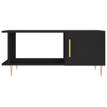 vidaXL Τραπεζάκι Σαλονιού Μαύρο 90x50x40cm Επεξεργασμένο Ξύλο 1 τεμ.