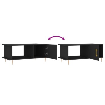 vidaXL Τραπεζάκι Σαλονιού Μαύρο 90x50x40cm Επεξεργασμένο Ξύλο 1 τεμ.