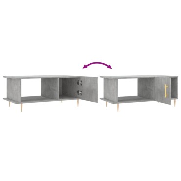 vidaXL Τραπεζάκι Σαλονιού Γκρι Σκυρ. 90x50x40cm Επεξεργασμένο Ξύλο 1 τεμ.