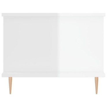 vidaXL Τραπεζάκι Σαλονιού Γυαλ. Λευκό 90x50x40cm Επεξεργ. Ξύλο 1 τεμ.