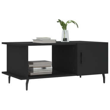 vidaXL Τραπεζάκι Σαλονιού Μαύρο 90x50x40cm Επεξεργασμένο Ξύλο 1 τεμ.