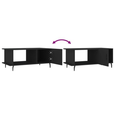 vidaXL Τραπεζάκι Σαλονιού Μαύρο 90x50x40cm Επεξεργασμένο Ξύλο 1 τεμ.