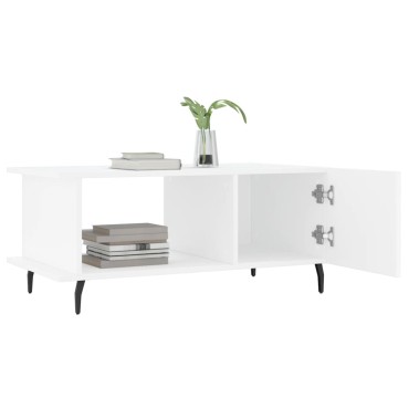 vidaXL Τραπεζάκι Σαλονιού Λευκό 90x50x40cm Επεξεργασμένο Ξύλο 1 τεμ.