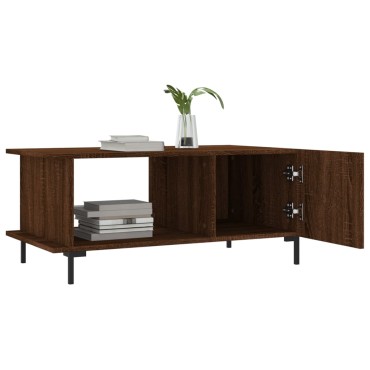 vidaXL Τραπεζάκι Σαλονιού Καφέ Δρυς 90x50x40cm Επεξεργασμένο Ξύλο 1 τεμ.