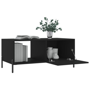 vidaXL Τραπεζάκι Σαλονιού Μαύρο 90x50x40cm Επεξεργασμένο Ξύλο 1 τεμ.