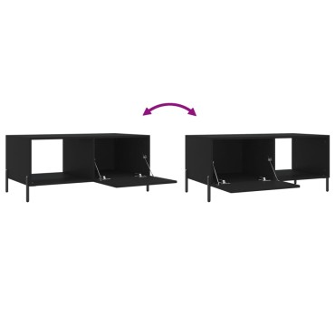 vidaXL Τραπεζάκι Σαλονιού Μαύρο 90x50x40cm Επεξεργασμένο Ξύλο 1 τεμ.