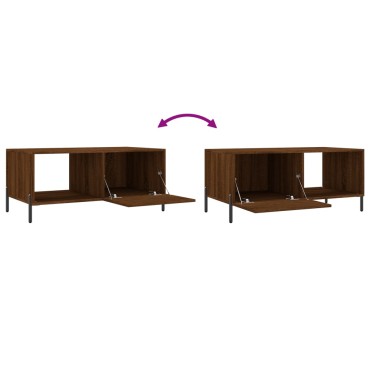 vidaXL Τραπεζάκι Σαλονιού Καφέ Δρυς 90x50x40cm Επεξεργασμένο Ξύλο 1 τεμ.