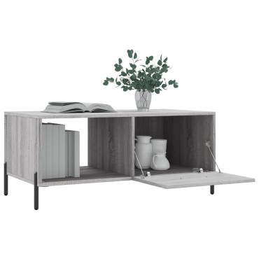 vidaXL Τραπεζάκι Σαλονιού Γκρι Sonoma 90x50x40cm Επεξεργασμένο Ξύλο 1 τεμ.