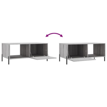 vidaXL Τραπεζάκι Σαλονιού Γκρι Sonoma 90x50x40cm Επεξεργασμένο Ξύλο 1 τεμ.