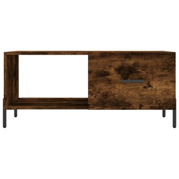 vidaXL Τραπεζάκι Σαλονιού Καπνιστή Δρυς 90x50x40cm Επεξεργασμ. Ξύλο 1 τεμ.