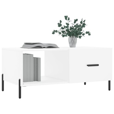 vidaXL Τραπεζάκι Σαλονιού Λευκό 90x50x40cm Επεξεργασμένο Ξύλο 1 τεμ.