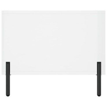 vidaXL Τραπεζάκι Σαλονιού Γυαλ. Λευκό 90x50x40cm Επεξεργ. Ξύλο 1 τεμ.
