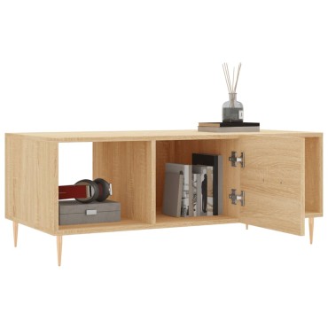 vidaXL Τραπεζάκι Σαλονιού Sonoma Δρυς 102x50x40cm από Επεξεργ. Ξύλο 1 τεμ.