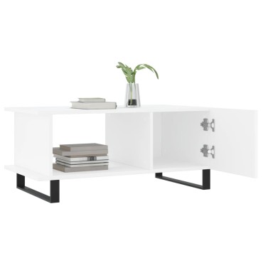 vidaXL Τραπεζάκι Σαλονιού Λευκό 90x50x40cm Επεξεργασμένο Ξύλο 1 τεμ.