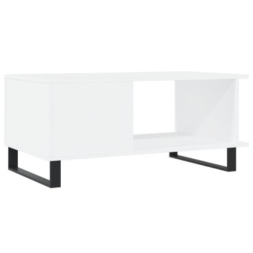 vidaXL Τραπεζάκι Σαλονιού Λευκό 90x50x40cm Επεξεργασμένο Ξύλο 1 τεμ.