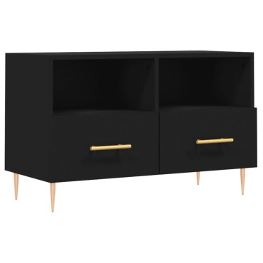 vidaXL Έπιπλο Τηλεόρασης Μαύρο 80x36x50cm από Επεξεργασμένο Ξύλο
