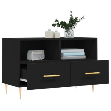 vidaXL Έπιπλο Τηλεόρασης Μαύρο 80x36x50cm από Επεξεργασμένο Ξύλο