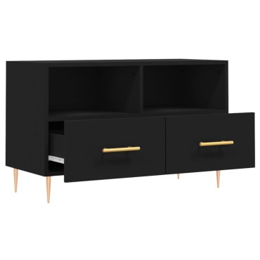 vidaXL Έπιπλο Τηλεόρασης Μαύρο 80x36x50cm από Επεξεργασμένο Ξύλο