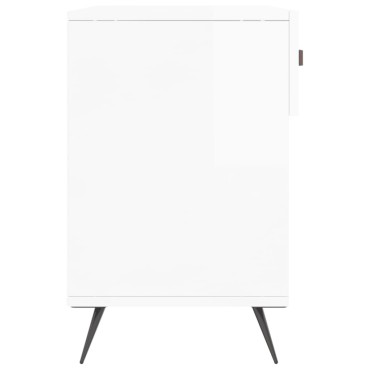 vidaXL Παπουτσοθήκη Γυαλιστερό Λευκό 102x35x55cm Επεξεργασμένο Ξύλο