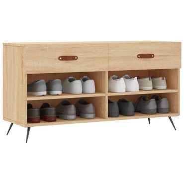 vidaXL Παπουτσοθήκη Sonoma Δρυς 102x35x55cm από Επεξεργασμένο Ξύλο