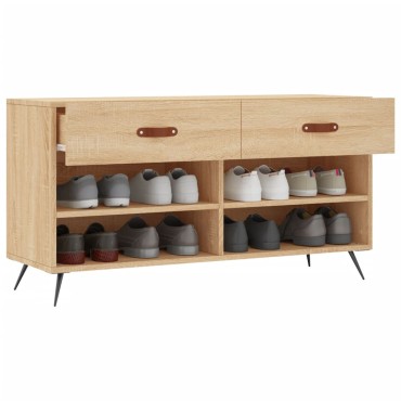 vidaXL Παπουτσοθήκη Sonoma Δρυς 102x35x55cm από Επεξεργασμένο Ξύλο